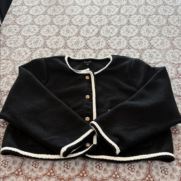 NWT J. Crew Cropped Black Boucle Lady Jacket // Sz 2X - Picture 3 of 11